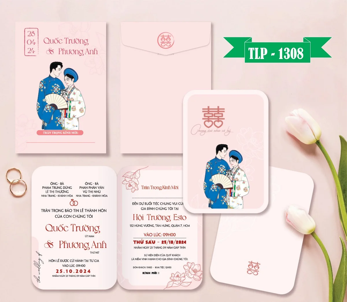 Thiệp cưới Chữ nhật đứng P1308 - 2900D-THIEP-CUOI-CHU-NHAT-DUNG-P1308