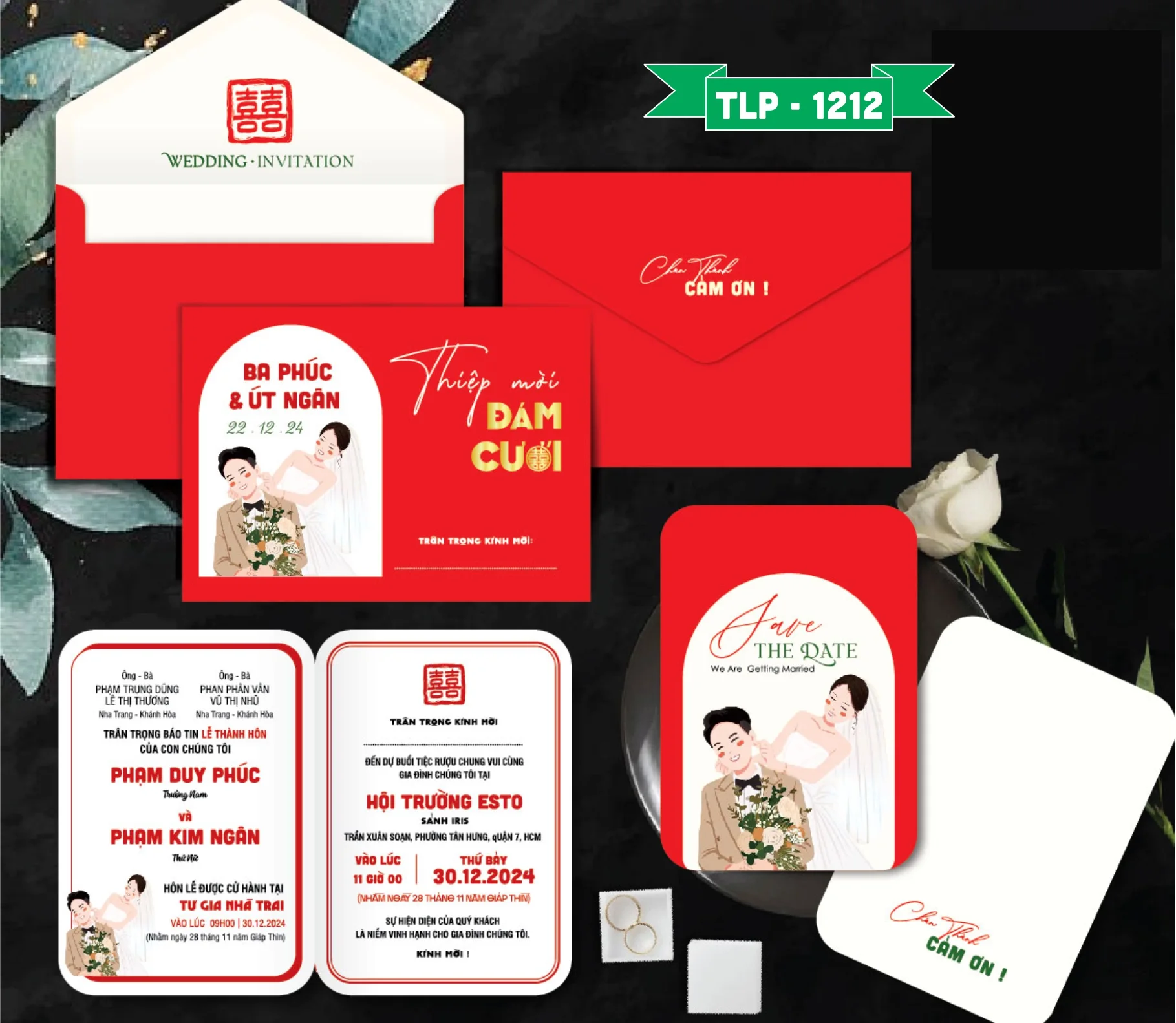 Thiệp cưới ruột bo ép kim P 1212 - 4300D-THIEP-CUOI-RUOT-BO-EP-KIM-P-1212