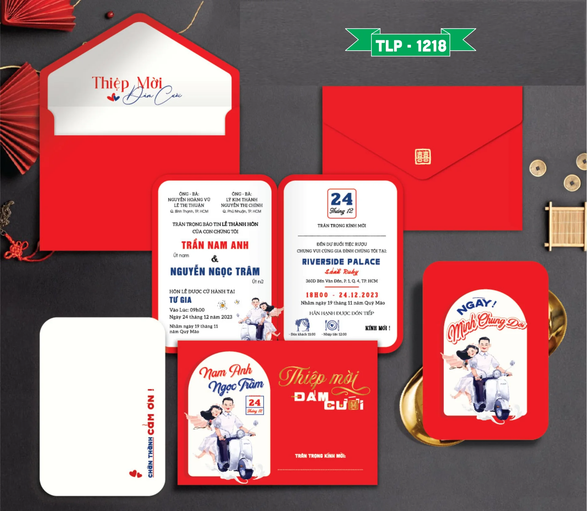 Thiệp cưới ruột bo ép kim P 1218 - 4300D-THIEP-CUOI-RUOT-BO-EP-KIM-P-1218