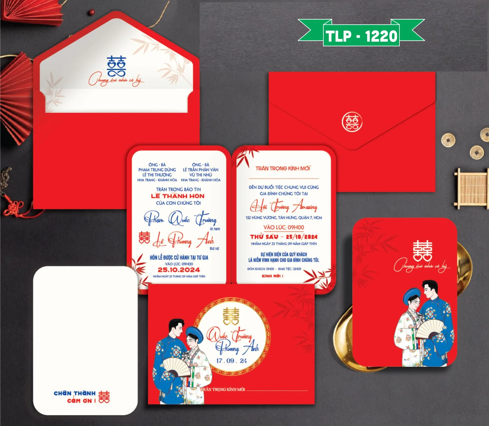 Thiệp cưới ruột bo ép kim P 1220 - 4300D-THIEP-CUOI-RUOT-BO-EP-KIM-P-1220