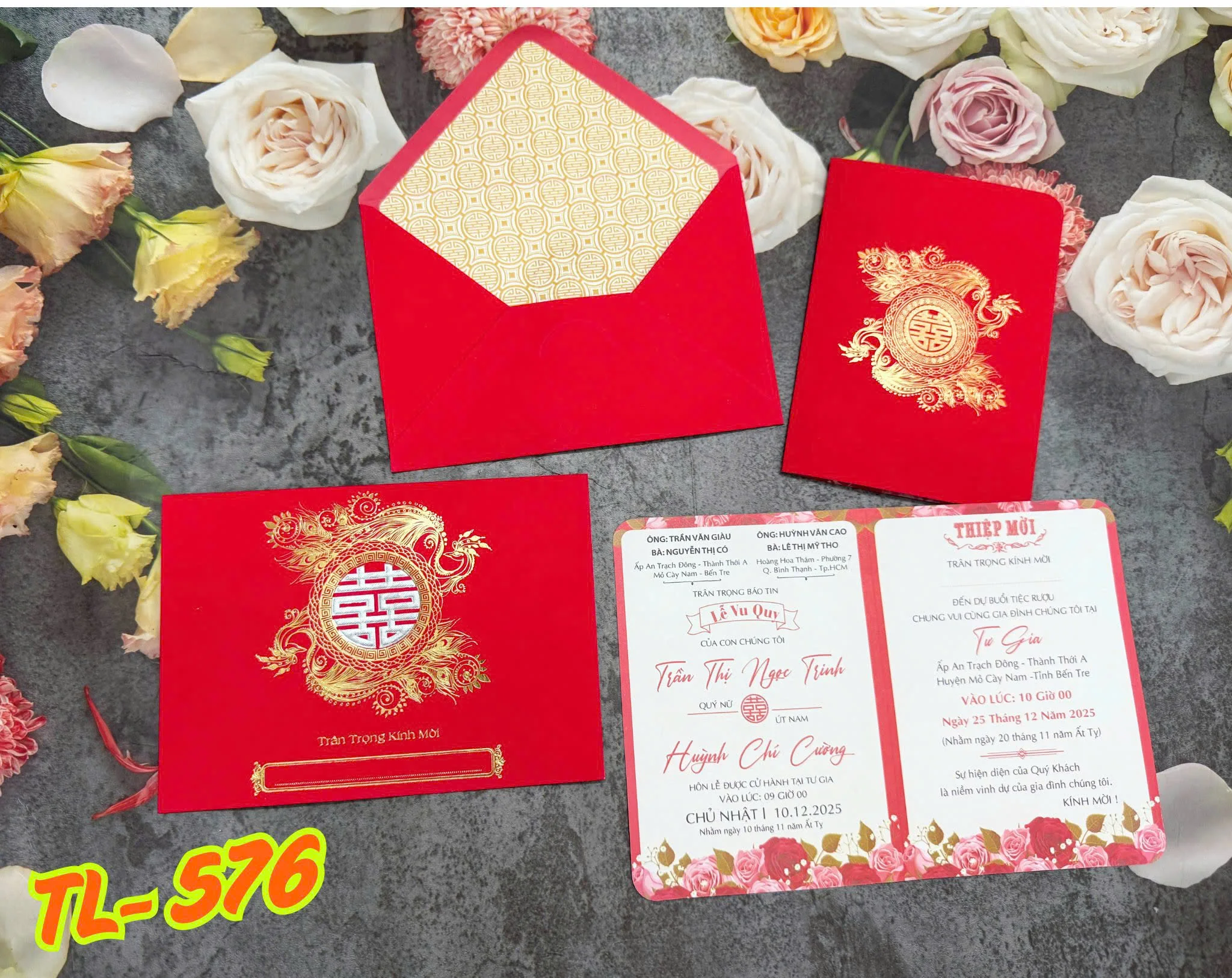 Thiệp cưới ngang - vuông TL 576 - 4650D-THIEP-CUOI-NGANG-VUONG-TL-576