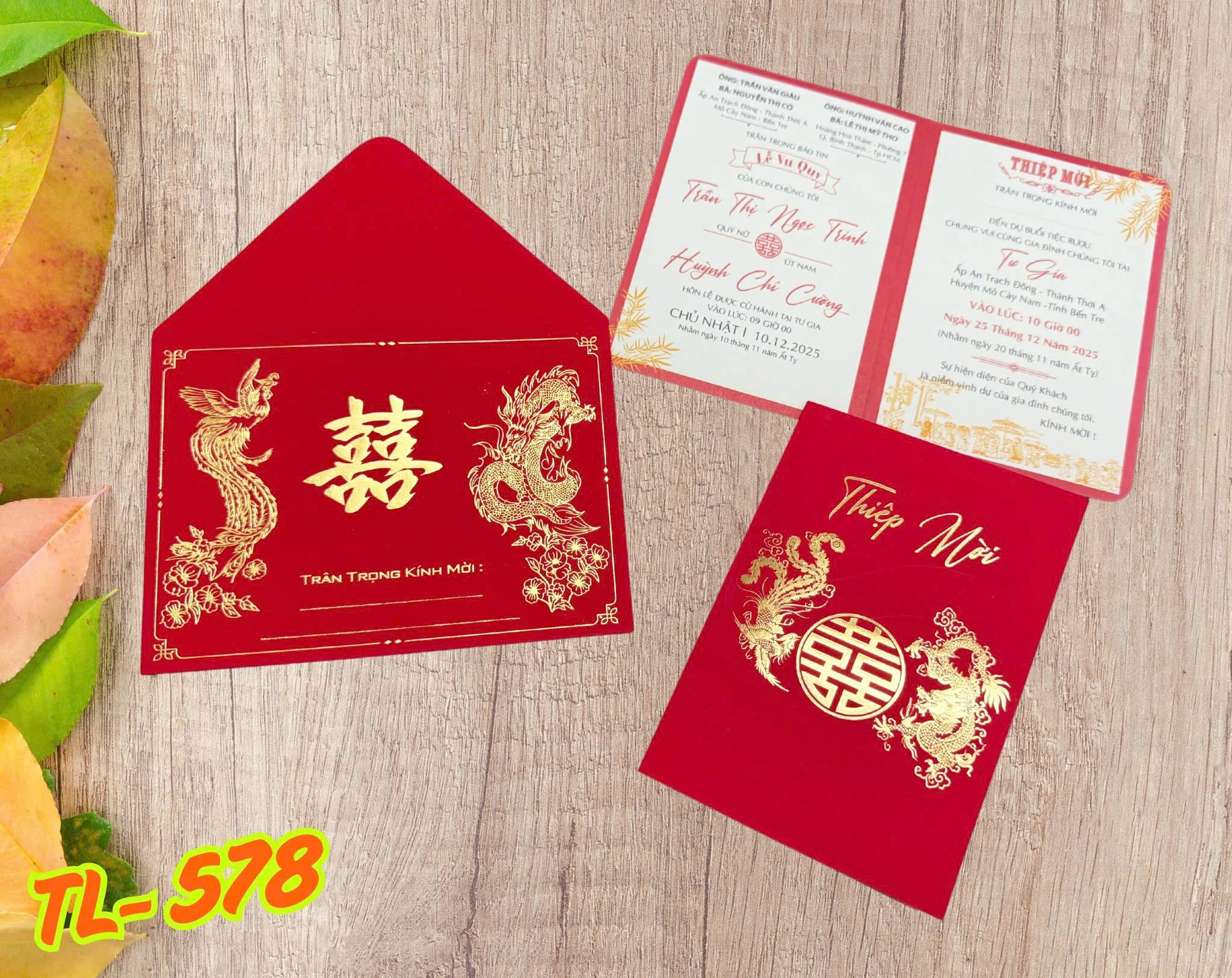 Thiệp cưới ngang - vuông TL 578 - 4650D-THIEP-CUOI-NGANG-VUONG-TL-578