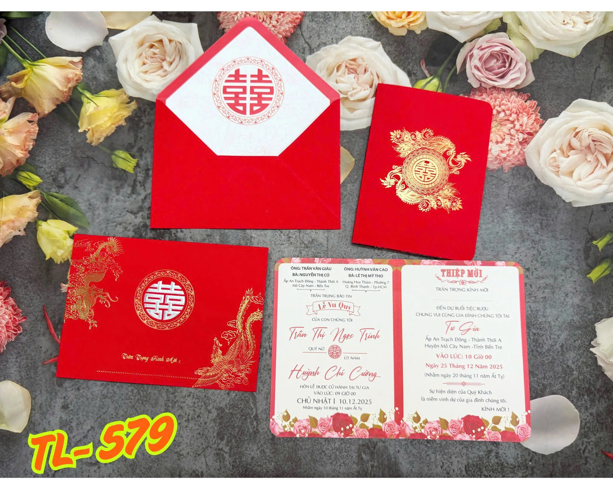 Thiệp cưới ngang - vuông TL 579 - 4650D-THIEP-CUOI-NGANG-VUONG-TL-579