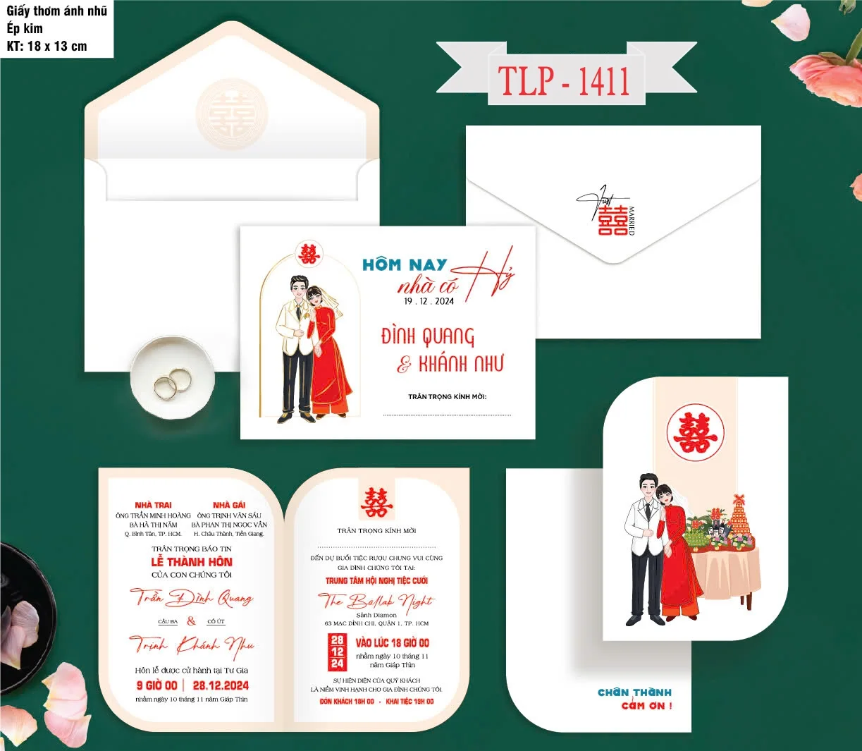 Thiệp cưới Ánh kim thơm P1411 - 5300D-THIEP-CUOI-ANH-KIM-THOM-P1411