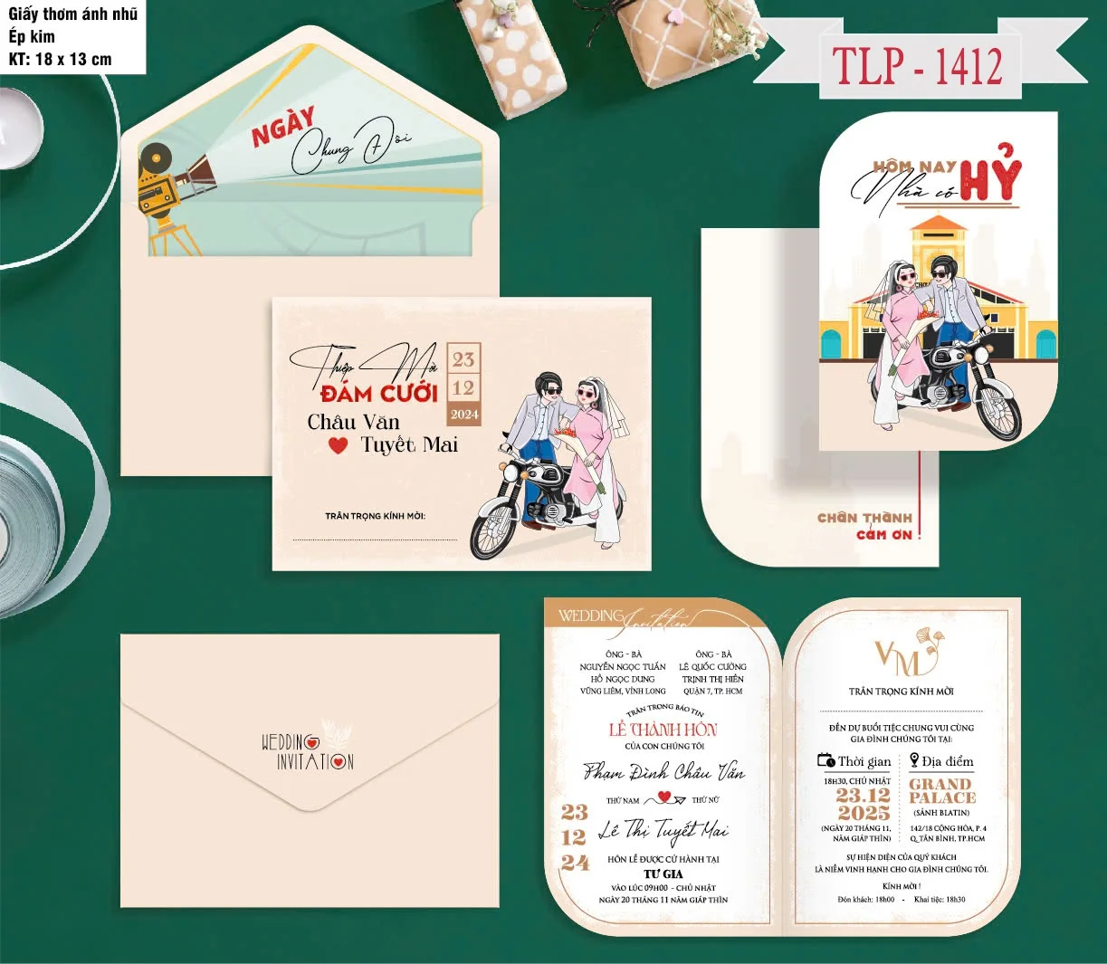 Thiệp cưới Ánh kim thơm P1412 - 5300D-THIEP-CUOI-ANH-KIM-THOM-P1412