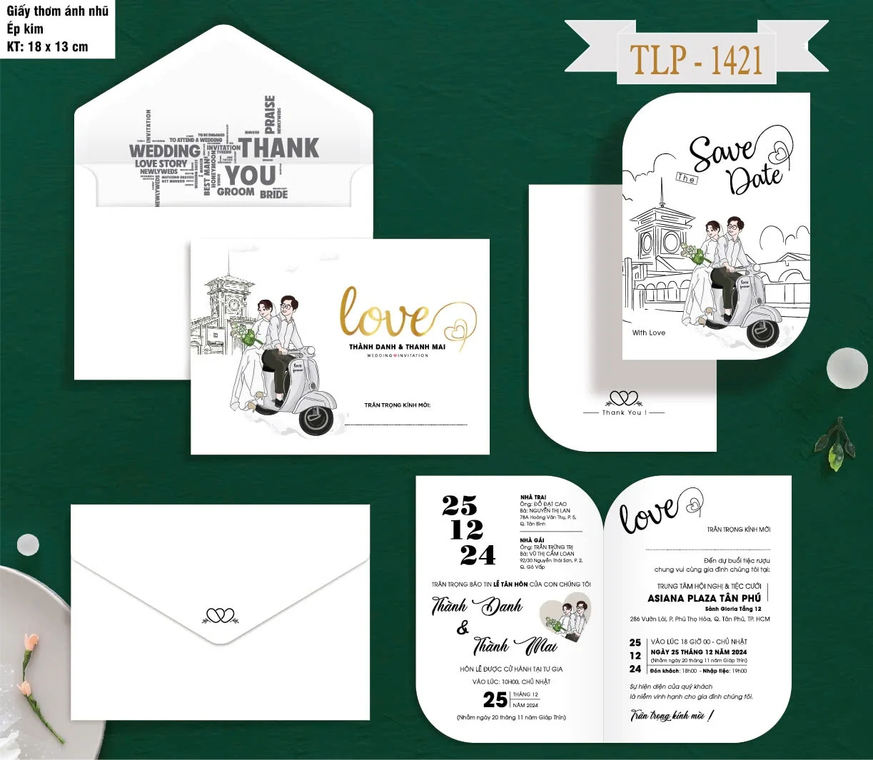 Thiệp cưới Ánh kim thơm P1421 - 5300D-THIEP-CUOI-ANH-KIM-THOM-P1421