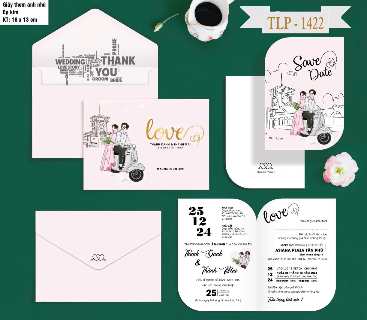 Thiệp cưới Ánh kim thơm P1422 - 5300D-THIEP-CUOI-ANH-KIM-THOM-P1422