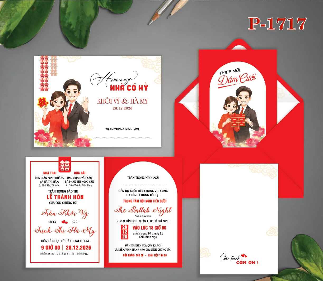 Thiệp thôi nôi P-1717