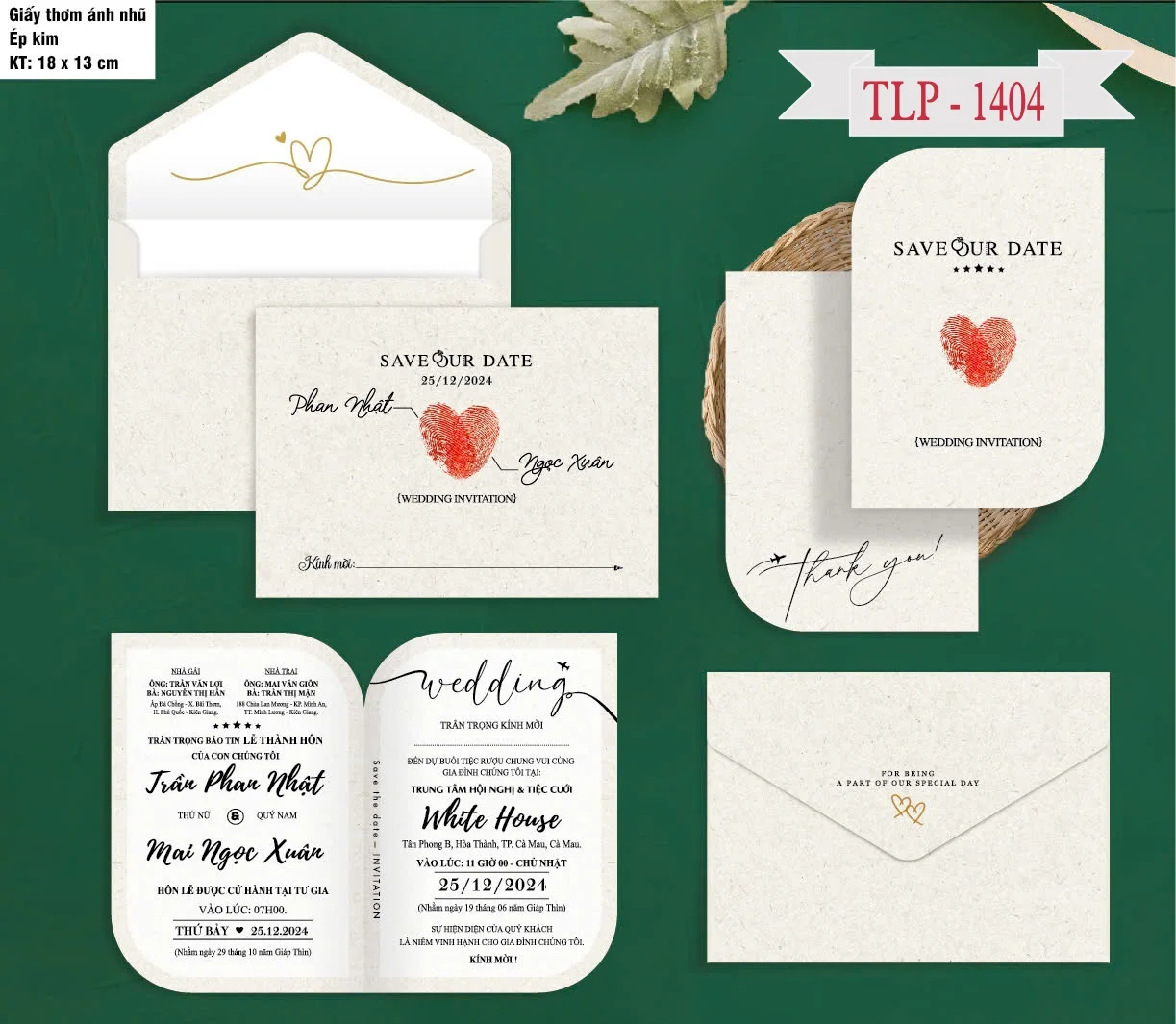 Thiệp cưới P1404