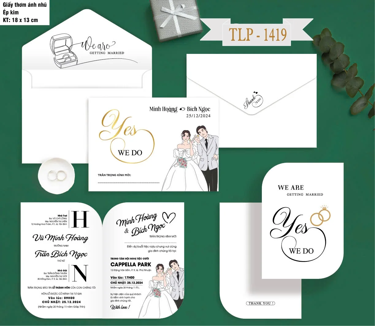 Thiệp cưới P1419