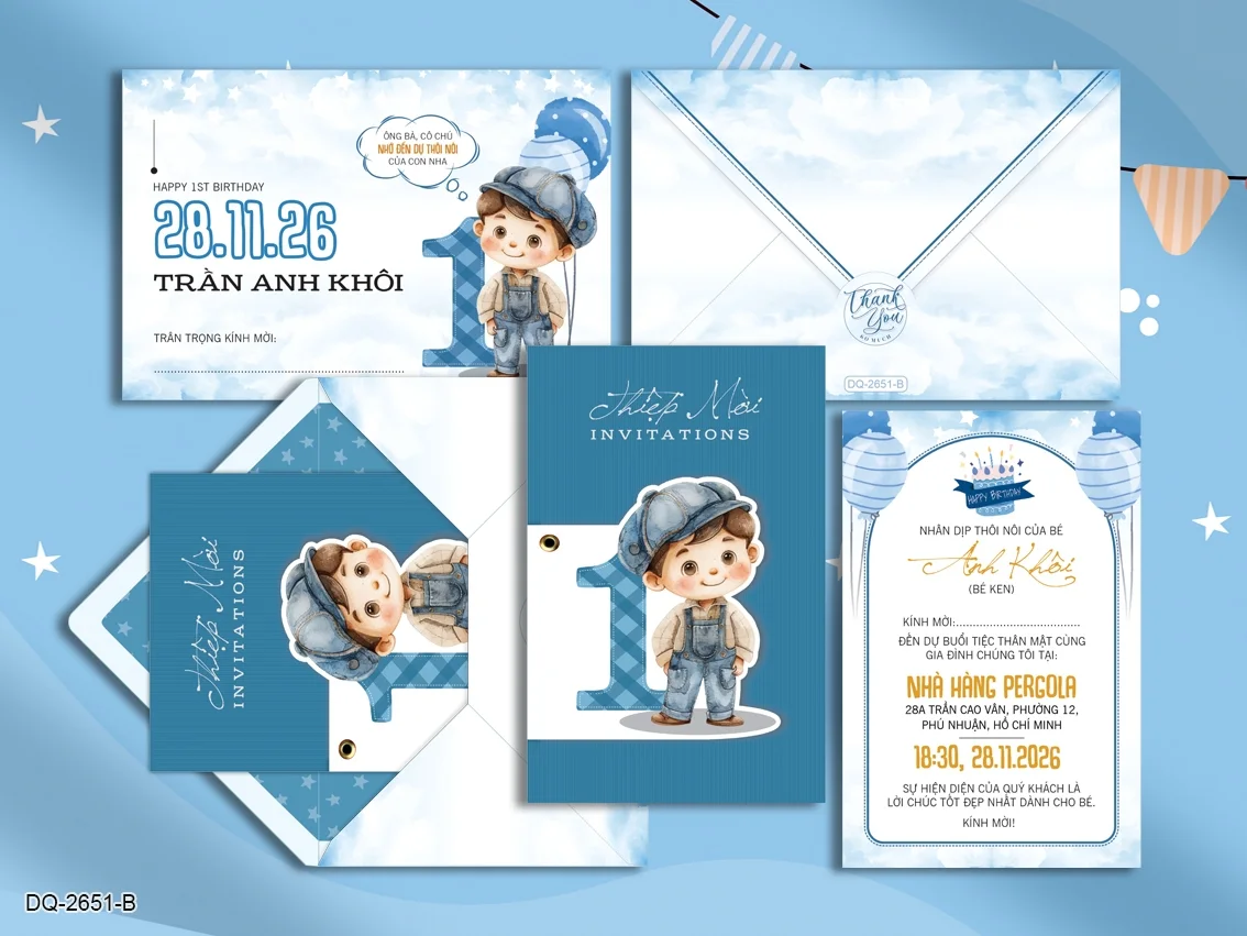 Thiệp thôi nôi SNQ-2651B