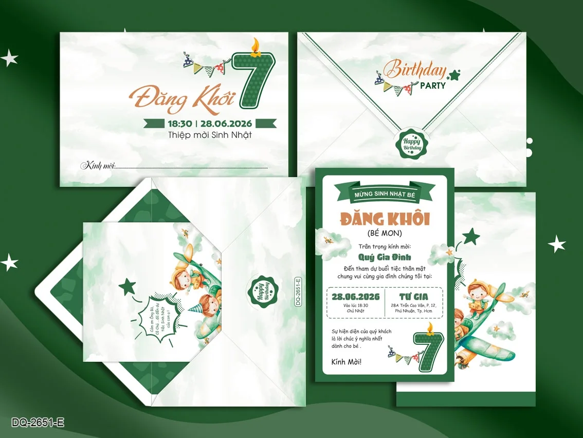 Thiệp thôi nôi SNQ-2651E