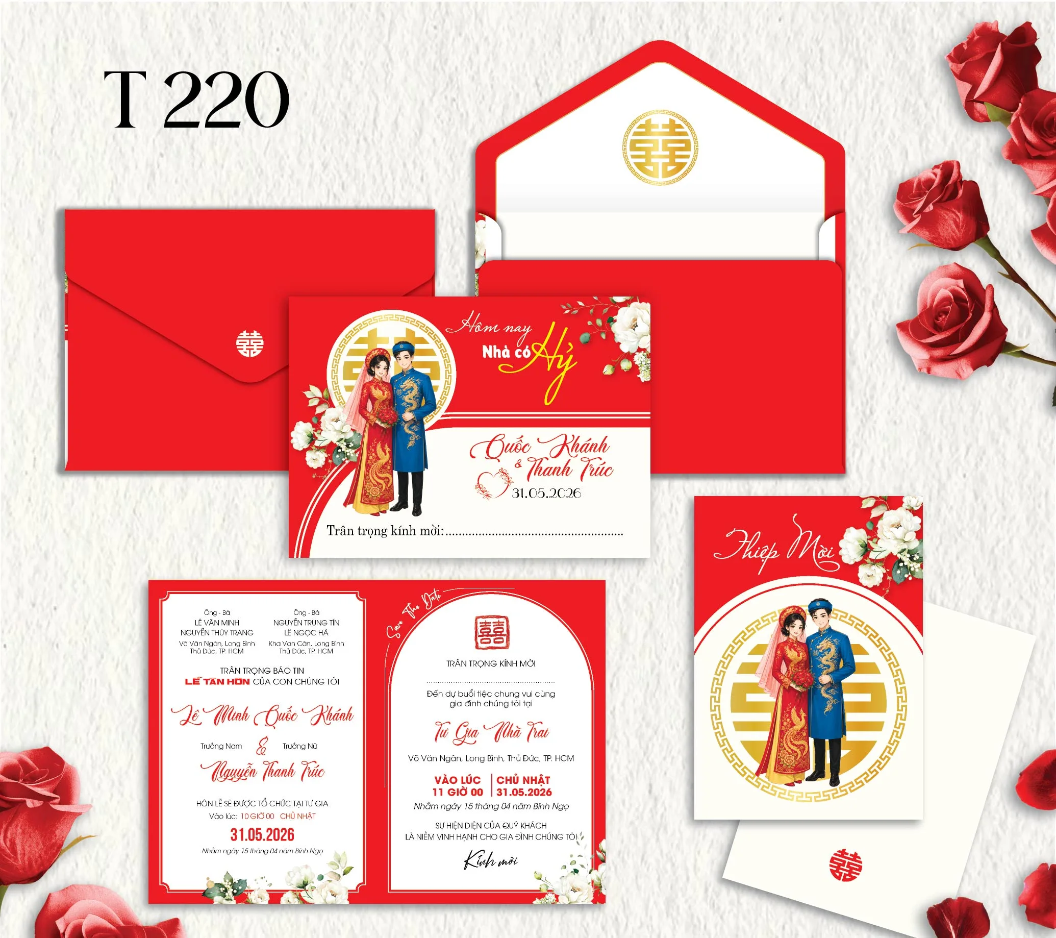 Thiệp cưới T220