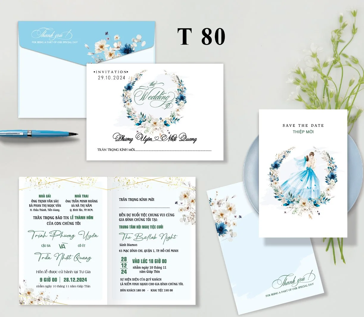 Thiệp cưới T80